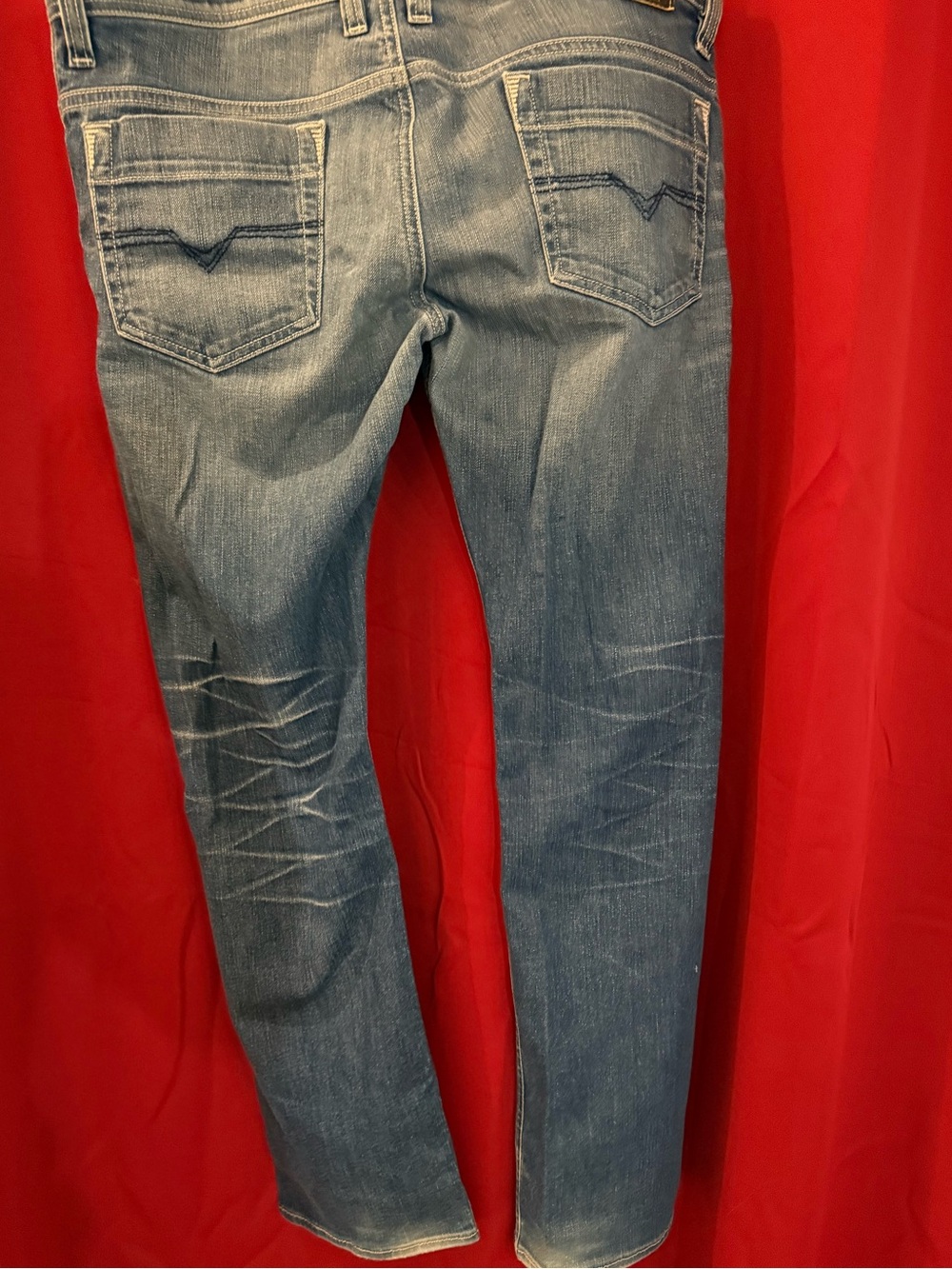 Diesel Men's Slim Straight Jeans in Faded Blue
